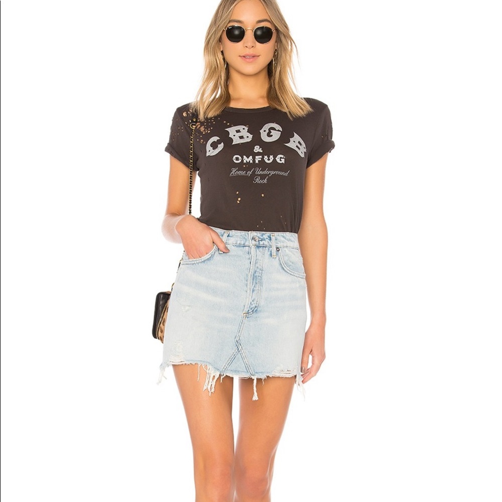 Agolde Quinn High-Rise Denim Mini Skirt size 28